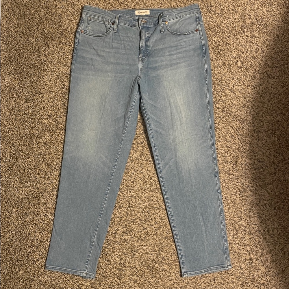 Madewell mid rise Stovepipe jeans -size 33T